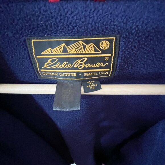 VTG Eddie Bauer Polartec Harrington Jacket Sz XL Fleece Lined - Picture 12 of 13